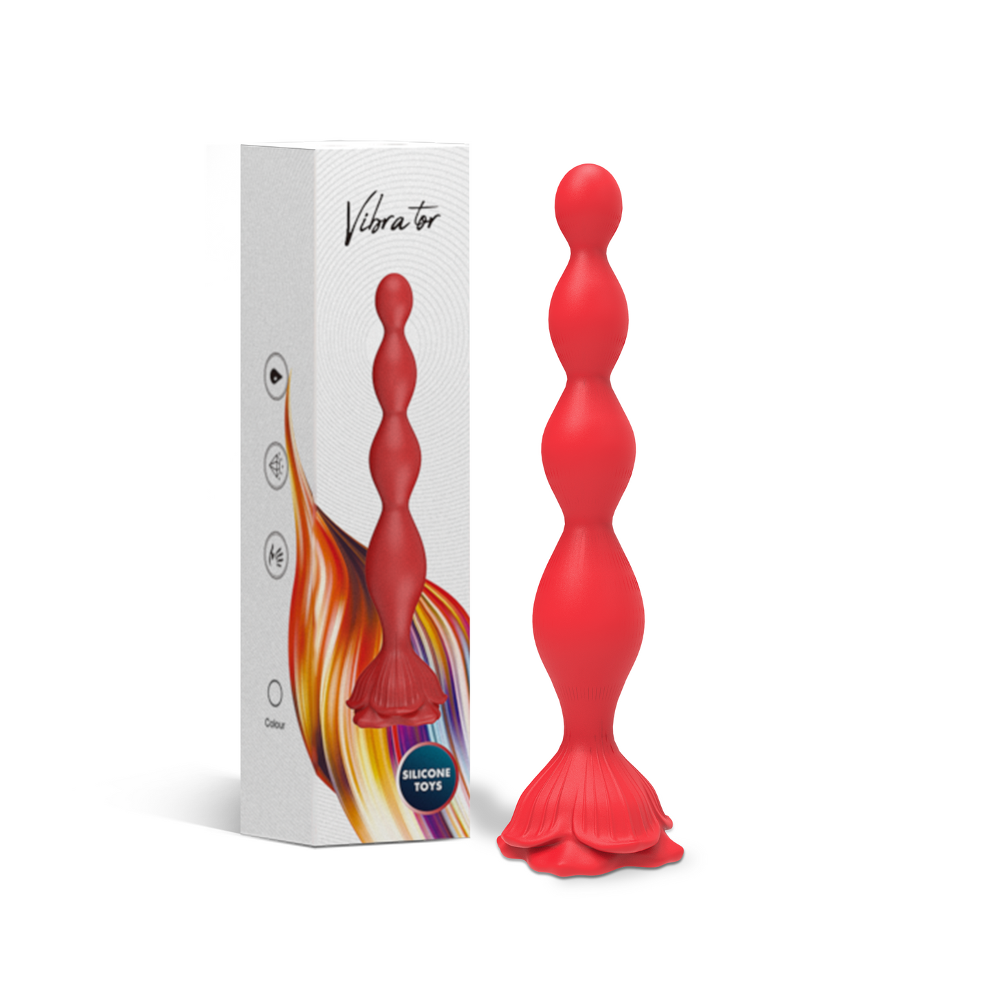 Rose Silicone Pull Bead Anal Plug
