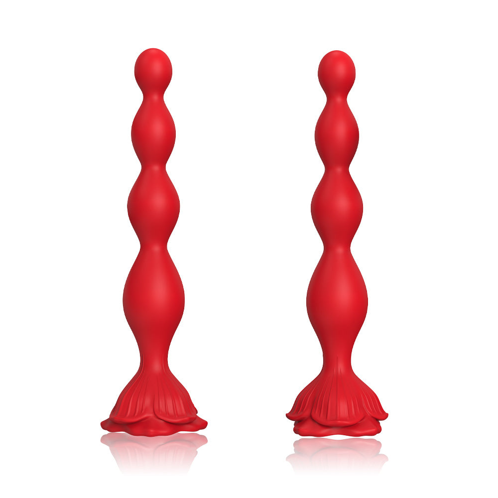Rose Silicone Pull Bead Anal Plug