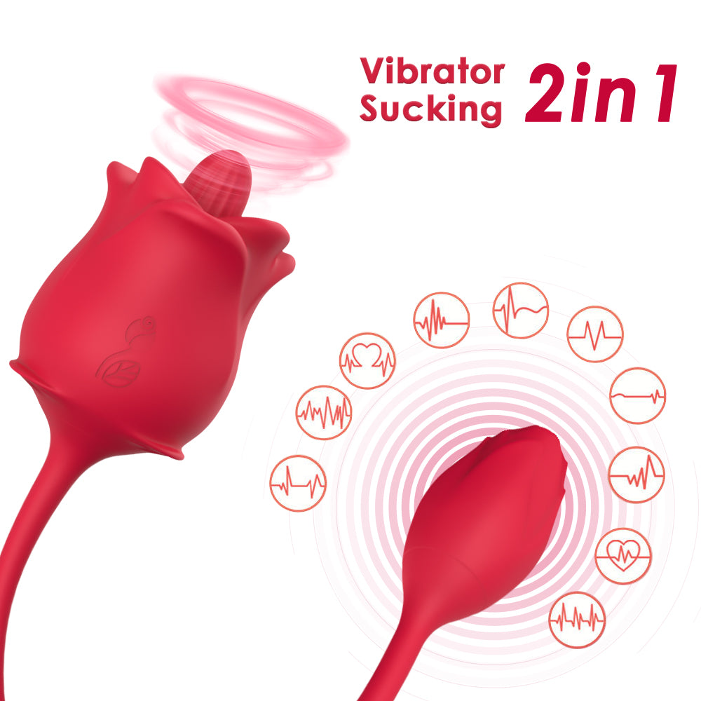 Sakulove Rose Clitoral Licking dildo vibrator