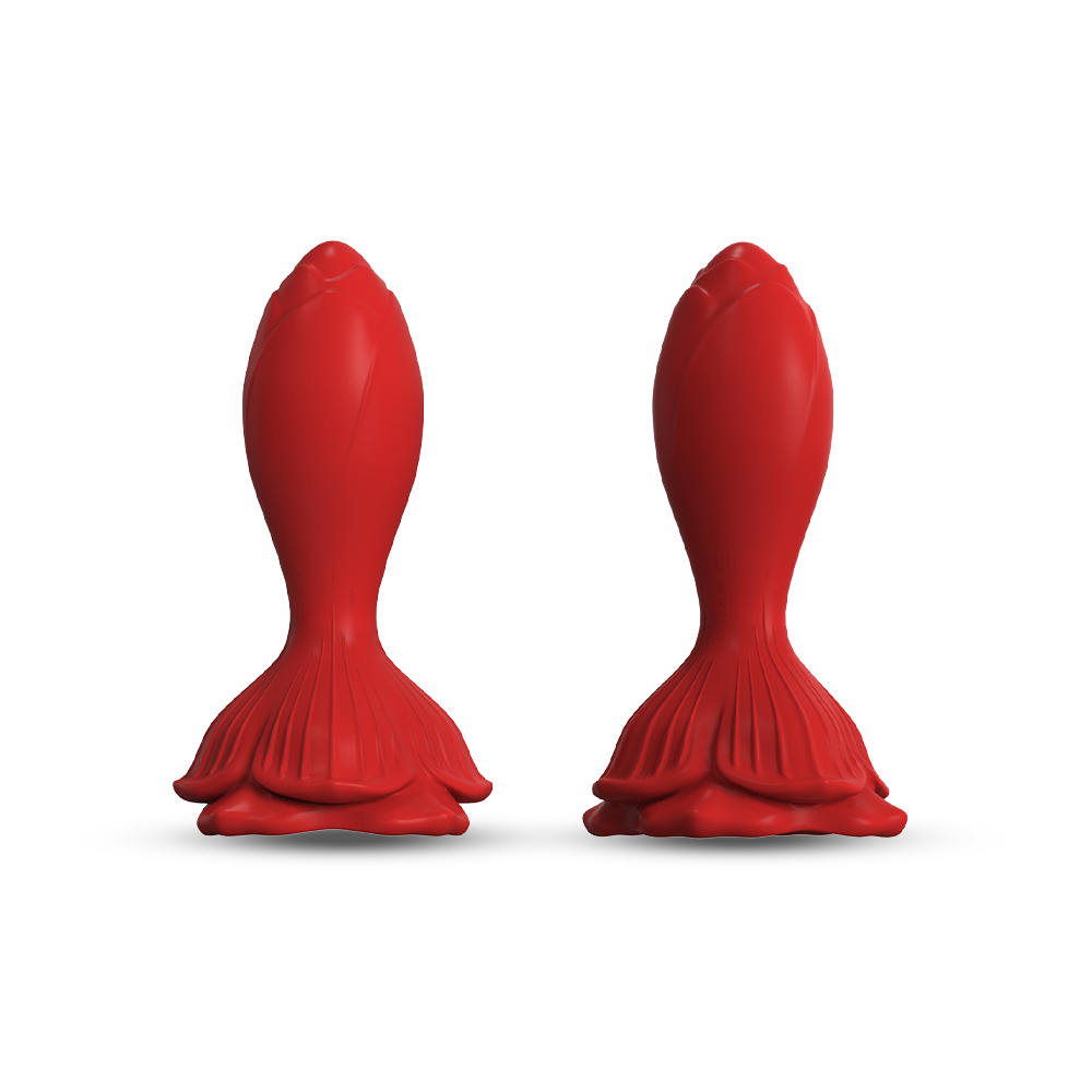 Siren Rechargeable Rose Silicone Rear Anal Plugs