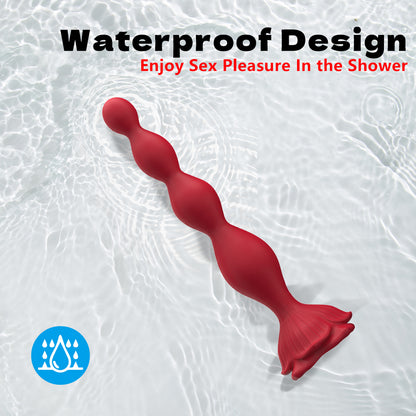 Rose Silicone Pull Bead Anal Plug