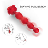 Rose Silicone Pull Bead Anal Plug