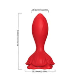 Siren Rechargeable Rose Silicone Rear Anal Plugs