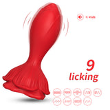 Siren Rechargeable Rose Silicone Rear Anal Plugs