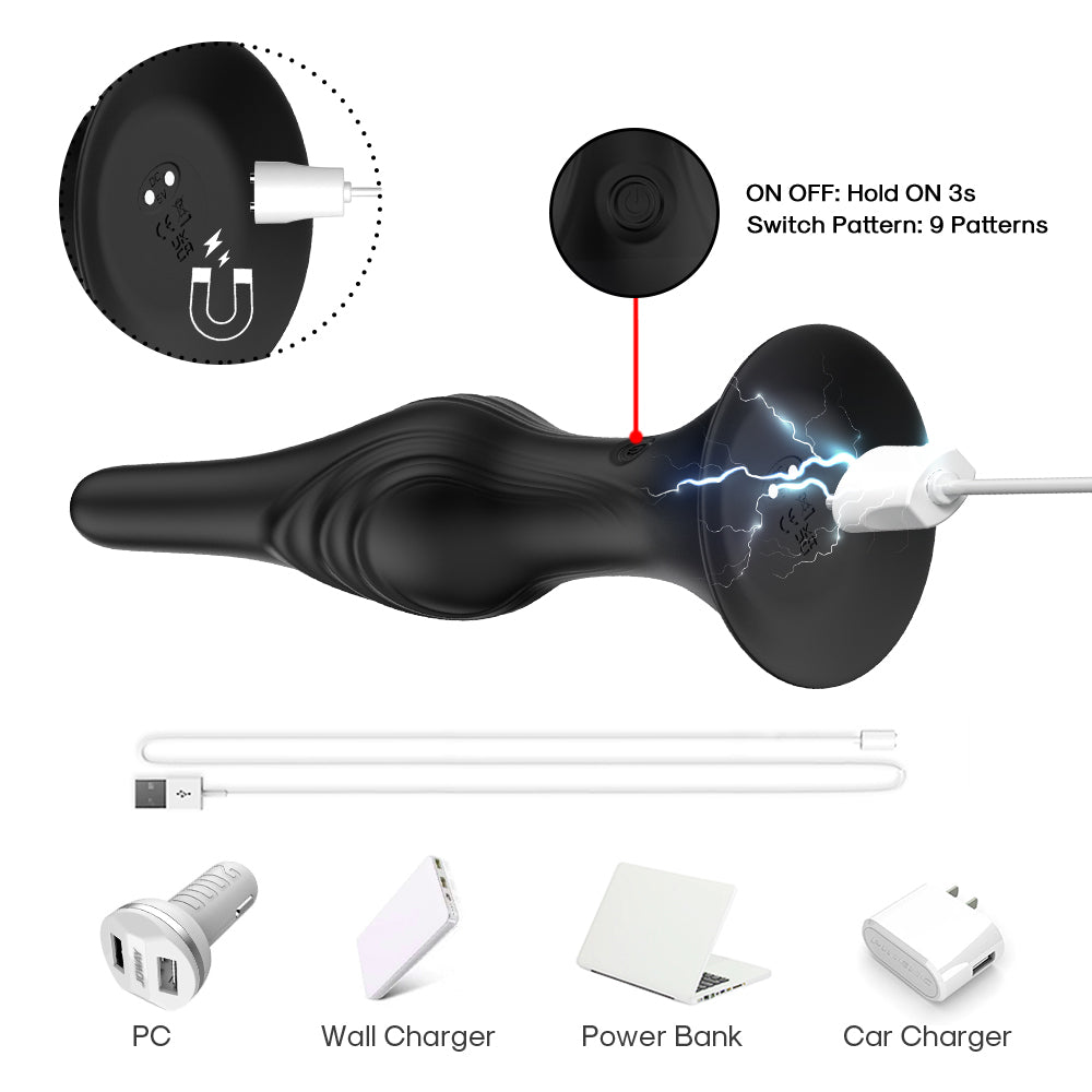 Soft Silicone Anal Plug Masturbator Male Rear Prostate Orgasm Massager