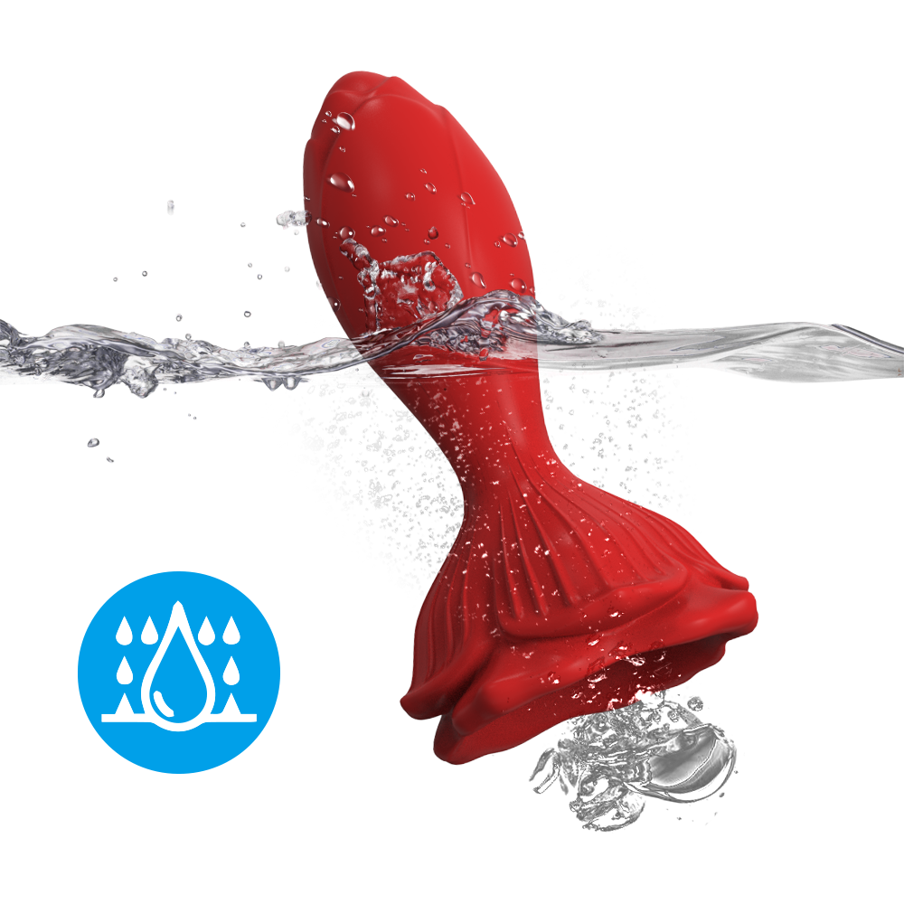 Siren Rechargeable Rose Silicone Rear Anal Plugs