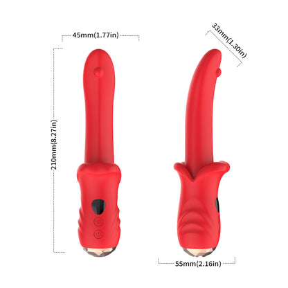Tongue vibrator female masturbator erotic products dual vibration massage AV stick