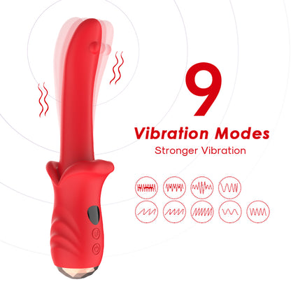 Tongue vibrator female masturbator erotic products dual vibration massage AV stick