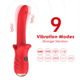 Tongue vibrator female masturbator erotic products dual vibration massage AV stick