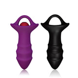 Rechargeable 9-frequency vibrating anal plug silicone remote control