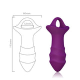 Rechargeable 9-frequency vibrating anal plug silicone remote control