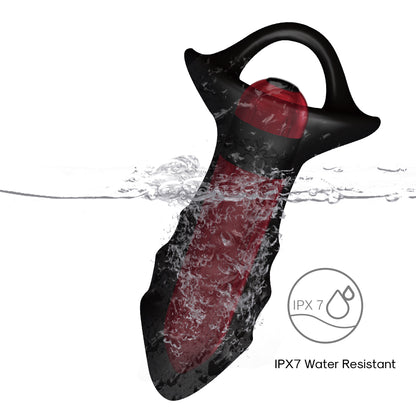 Rechargeable 9-frequency vibrating anal plug silicone remote control