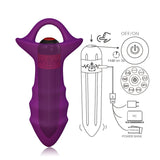 Rechargeable 9-frequency vibrating anal plug silicone remote control