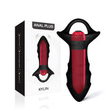 Rechargeable 9-frequency vibrating anal plug silicone remote control