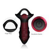 Rechargeable 9-frequency vibrating anal plug silicone remote control