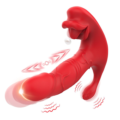 Thrusting Dildo Sex Toys for Women - Vibrating Panties Remote Control Vibrator, Wearable G Spot Clitoral Stimulator & Anal Teaser with 9 Mode, Realistic Strapless Strap on Penis for Lesbian Couples